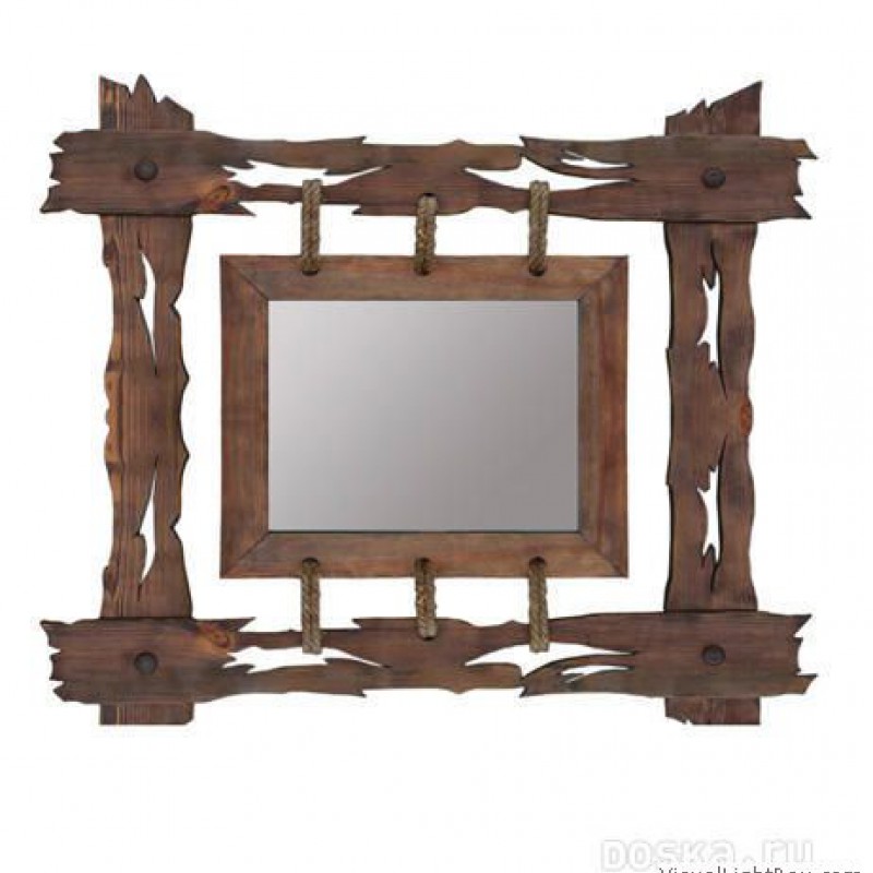 Зеркало под старину из дерева